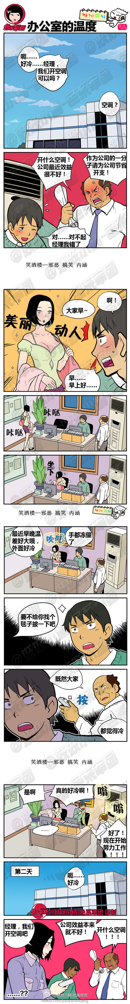 污漫画|办公室的温度，我们开空调吧