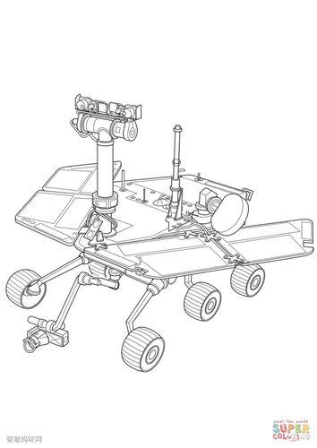 火星探测车简笔画