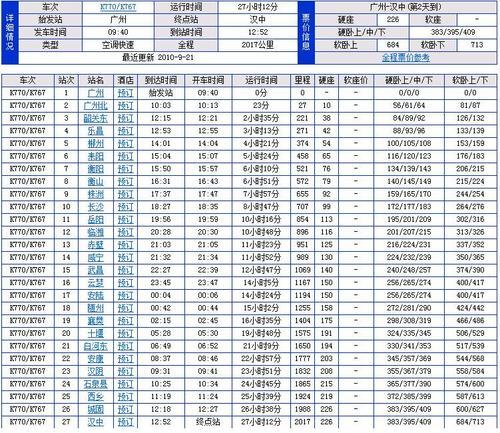 广州到汉中火车时刻表k770_广州到汉中k770停运