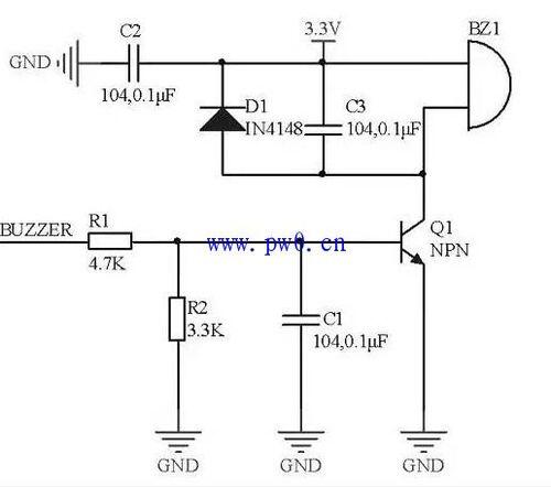 无源蜂鸣器怎么才会响_无源蜂鸣器简易驱动电路