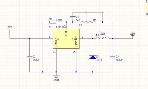 lm2596电路图5v稳压电路讲解_lm2596s可调稳压电路原理图
