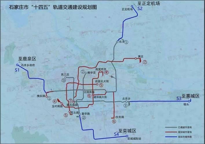 石家庄地铁4号线规划图高清_石家庄市地铁5号线全线线路图