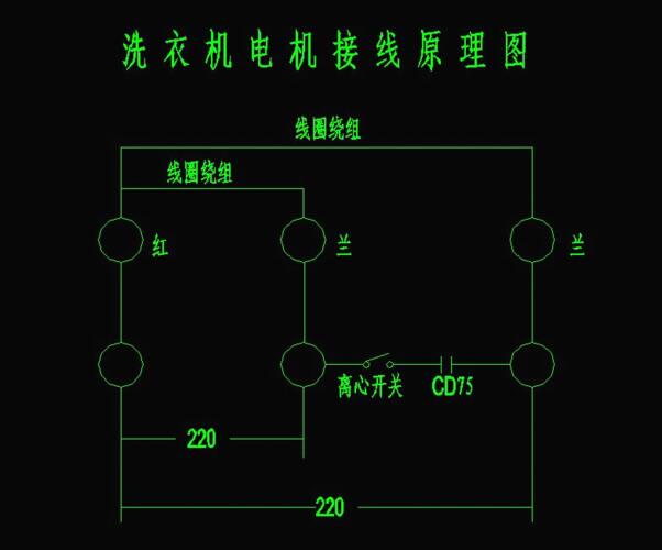 滚筒洗衣机电路图纸_滚筒洗衣机电机接线图解法