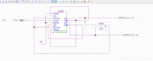 边沿D触发器7474功能表_7474触发器原理图