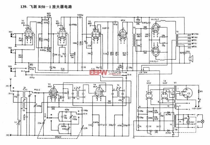 电子管前置放大器电路图