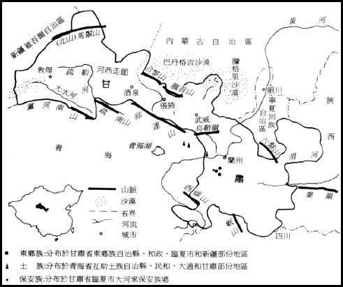 河西走廊详细地形图_河西走廊三维地图