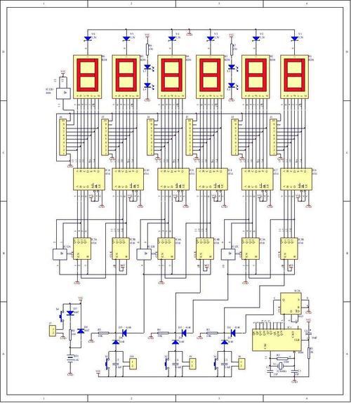 数字电子钟计时系统电路图