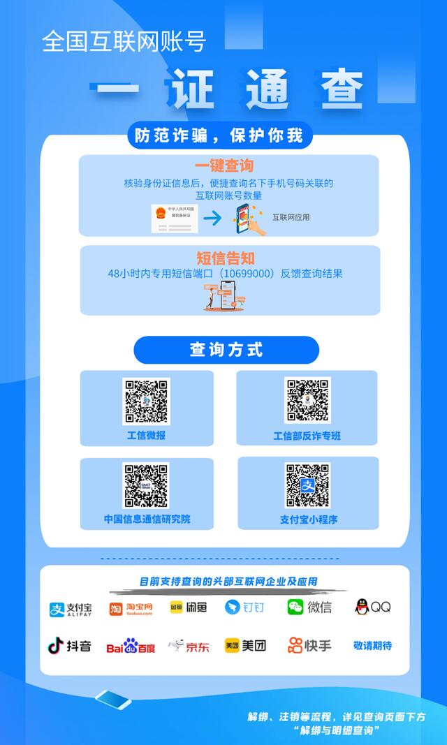 工信部推出互联网账号一键查询 你的手机号关联了多少互联网账号