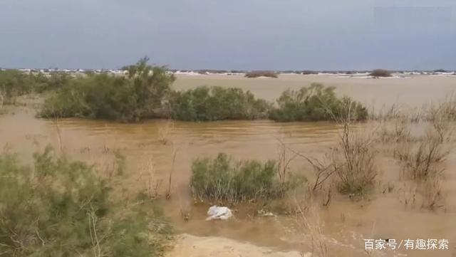 沙漠遭遇洪水什么情况？塔克拉玛干沙漠遭遇洪水最新现场图片