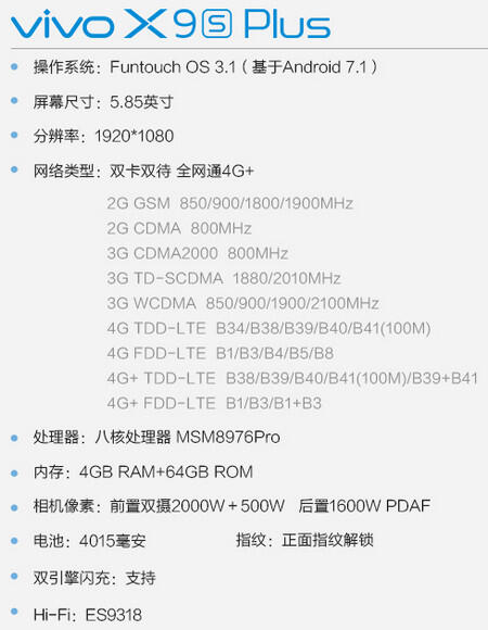 vivox9市场价多少钱？vivox9splus参数配置详情介绍