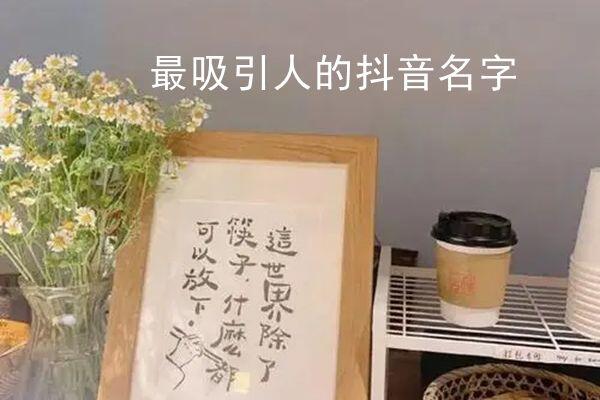 抖音名字怎么写吸引人 独一无二的抖音名字100个