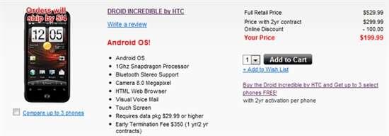 HTC Incredible上市全部售空很受追捧