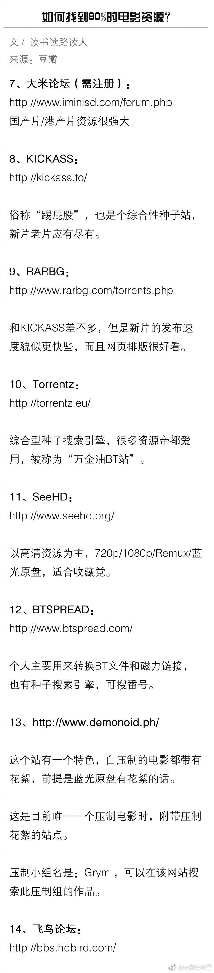 电影资源都是从哪里找的？90%你不知道的电影资源下载站介绍！