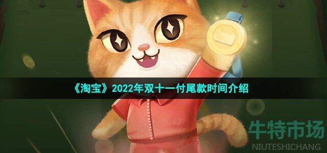 尾款支付时间截止 2022年双十一付尾款时间介绍