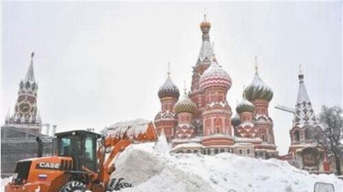 百年难得一遇莫斯科降雪破纪录