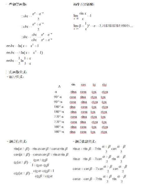 大学数学公式