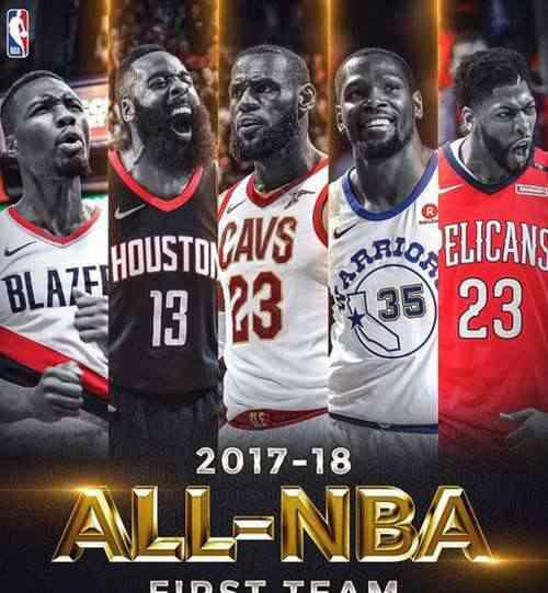 2017-2018赛季nba最佳阵容公布