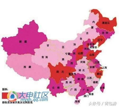 中国美女大盘点 中国美女分布图