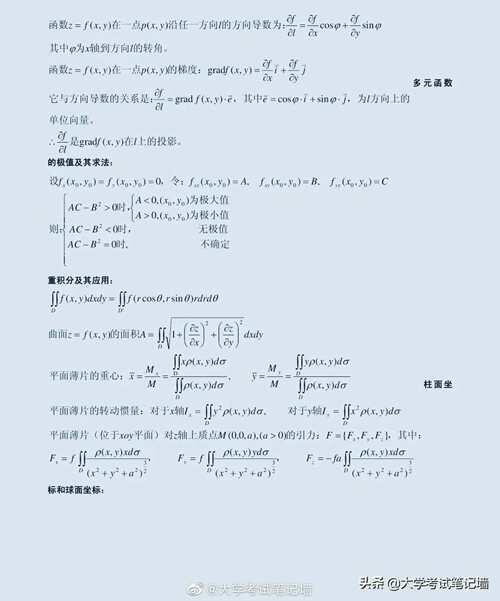 微积分公式表