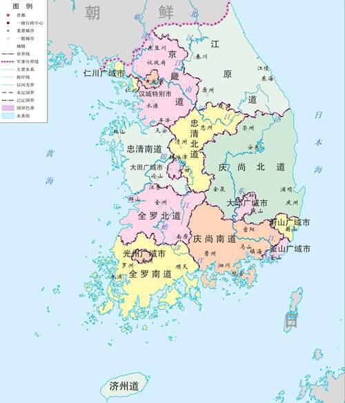 韩国行政区划军事