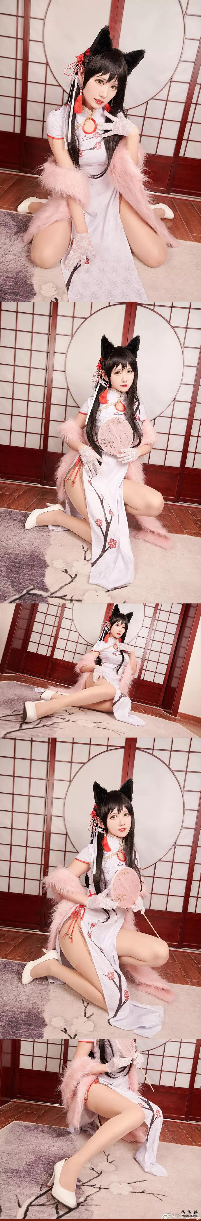 【妹子图】Misaki_源纱希, Meiyi_烛墨, 姐妹同框修长腿旗袍！好评！