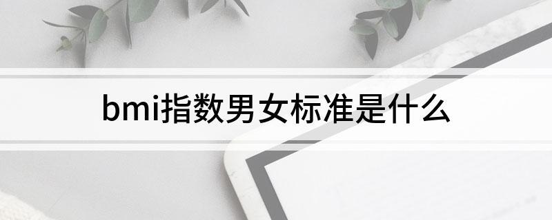 bmi指数男女标准怎么算的分男女吗 标准计算公式是什么