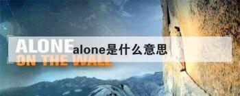 alone是什么意思 怎么正确去使用这个单词