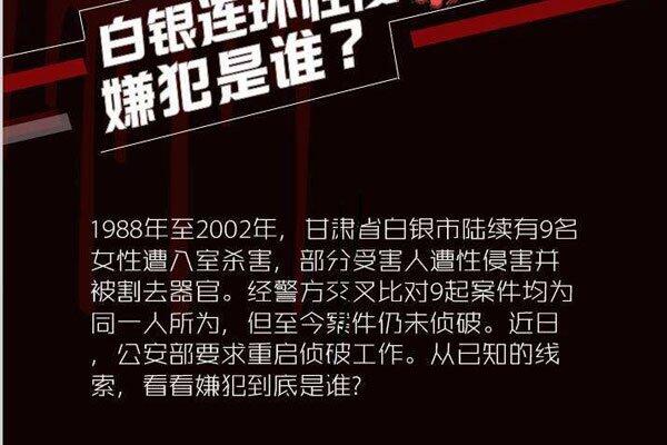 白银连环凶杀案事件怎么回事 凶手为什么很残忍